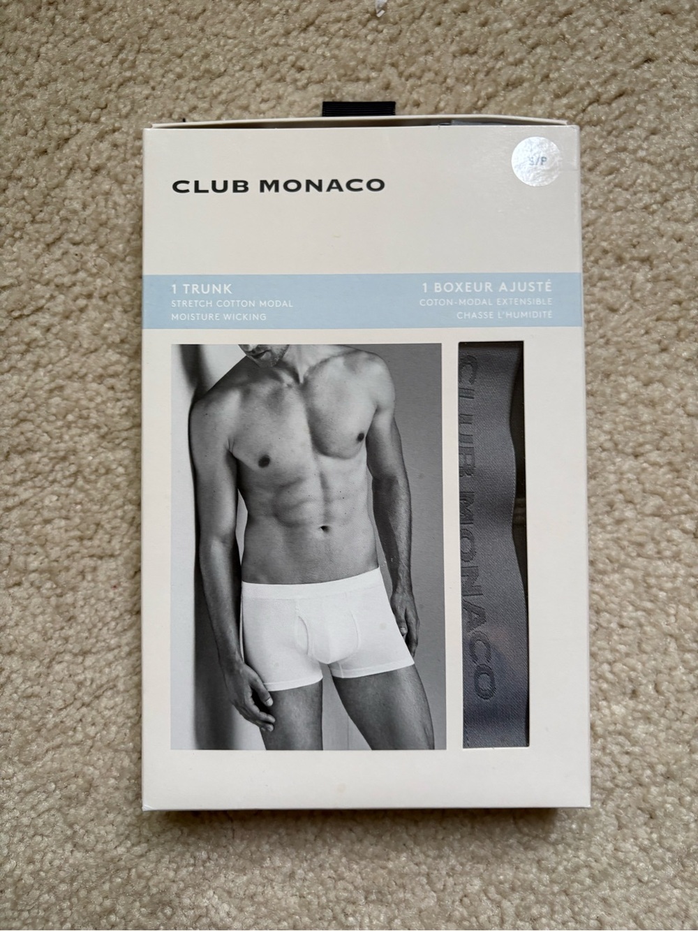NEW Club Monaco White & Gray Men’s Boxer Brief Trunk Pack